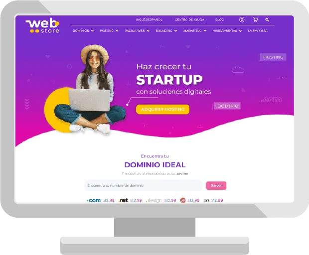 imagen de la pagina web de webstore